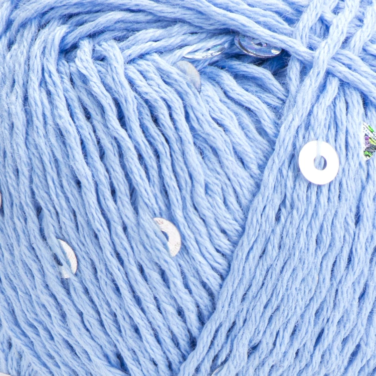 Włóczka YarnArt Cotton Gold Paillettes 7110 niebieski