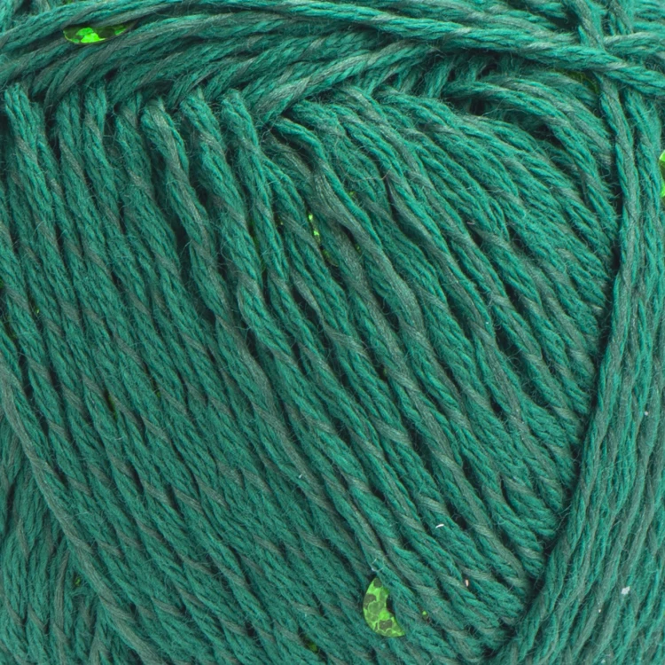Włóczka YarnArt Cotton Gold Paillettes 7114 zielony