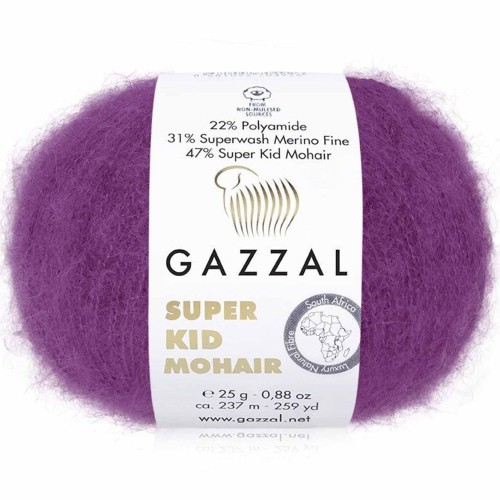 Włóczka Gazzal Super Kid Mohair 64415 biskupi