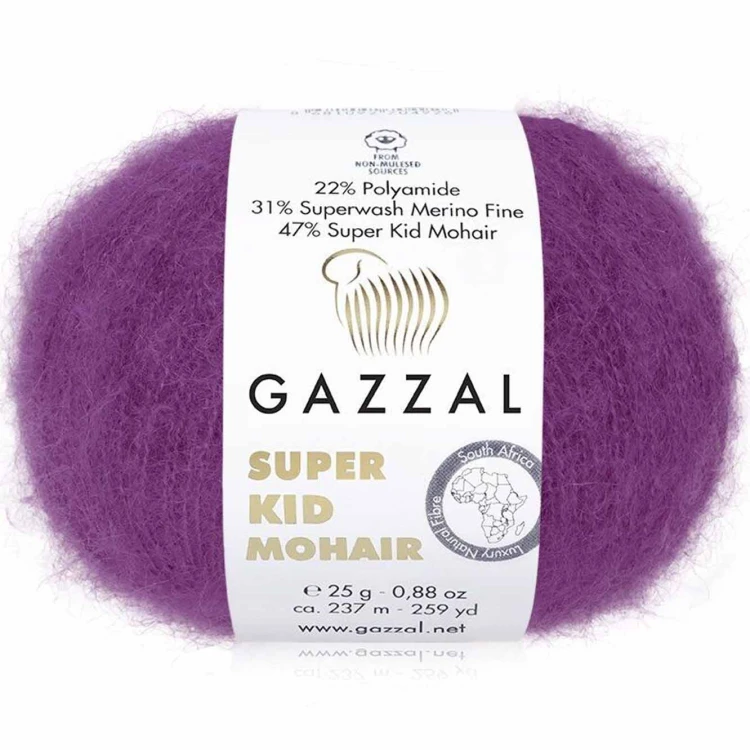 Włóczka Gazzal Super Kid Mohair 64415 biskupi
