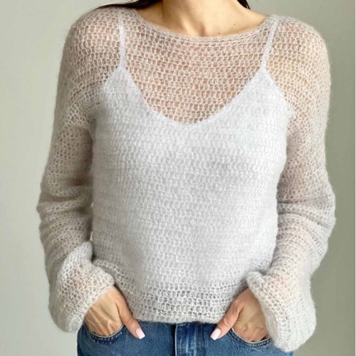 Włóczka Gazzal Super Kid Mohair 64436 jasny beż