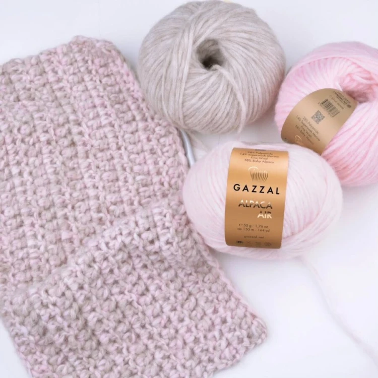 Włóczka Gazzal Alpaca Air 82 jasny różowy