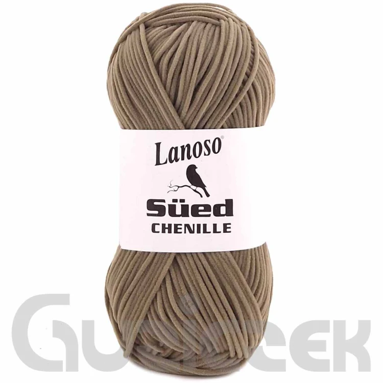 Włóczka Lanoso Sued Chenille 919 brudna oliwka