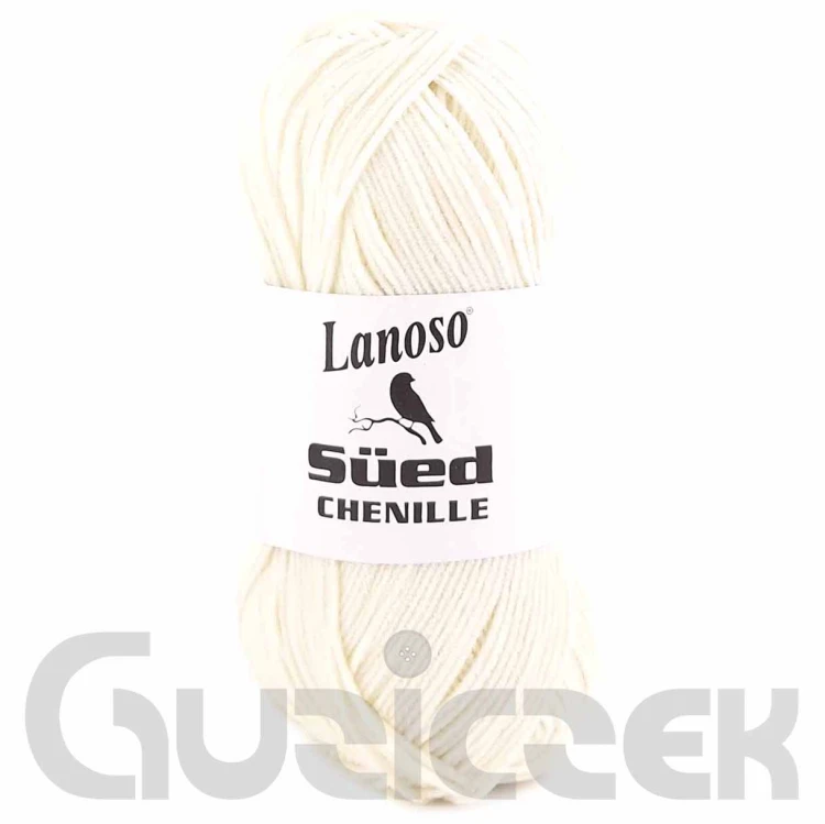 Włóczka Lanoso Sued Chenille 901 ecru