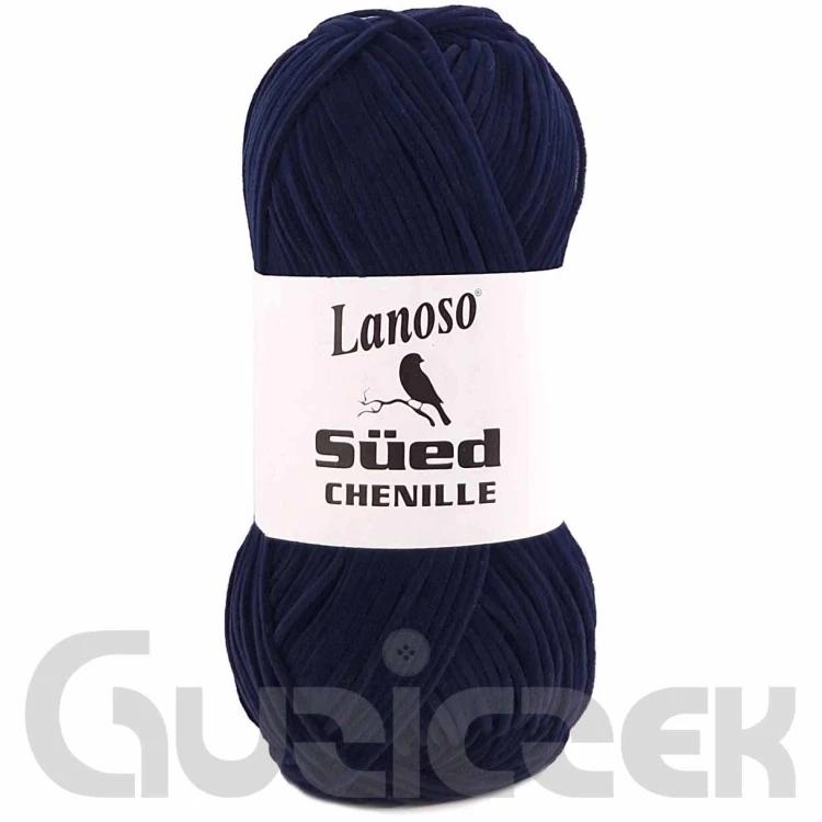 Włóczka Lanoso Sued Chenille 958 granatowy