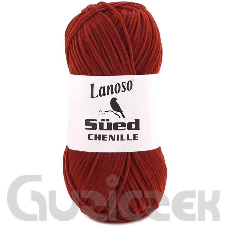 Włóczka Lanoso Sued Chenille 956 terakota
