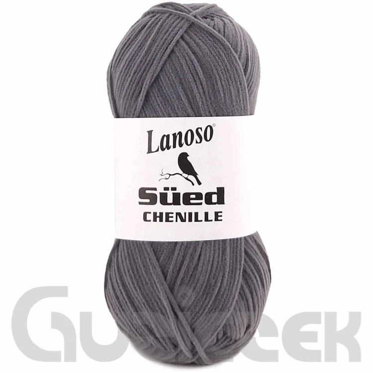 Włóczka Lanoso Sued Chenille 953 szary