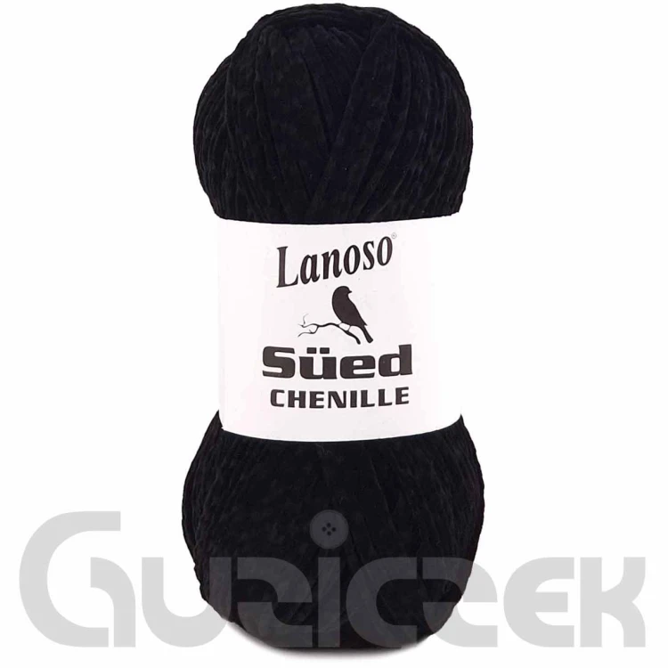Włóczka Lanoso Sued Chenille 960 czarny