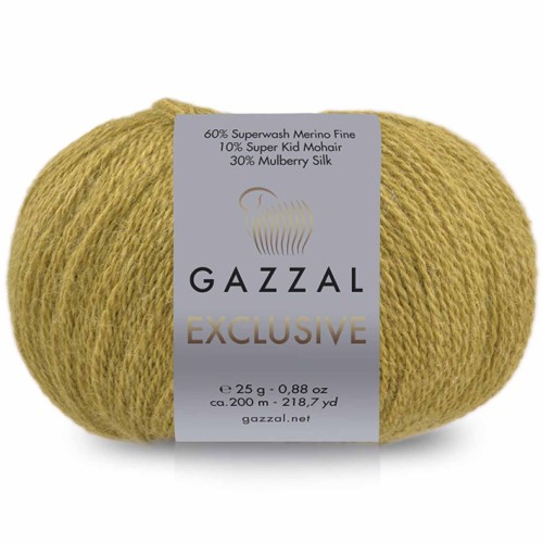 Włóczka Gazzal Exclusive 9928 stare złoto