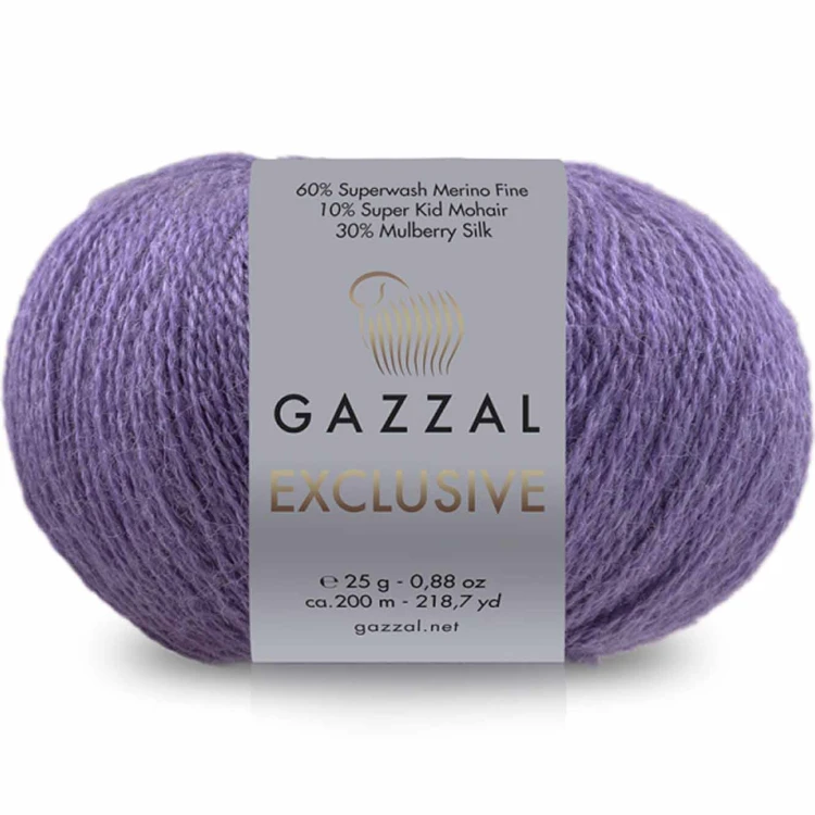 Włóczka Gazzal Exclusive 9942 fioletowy