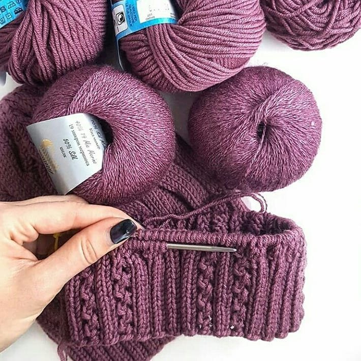 Włóczka Gazzal Exclusive 9910 śliwkowy