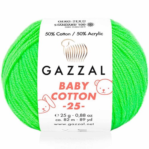 Włóczka Gazzal Baby Cotton 25 - 3427 seledynowy