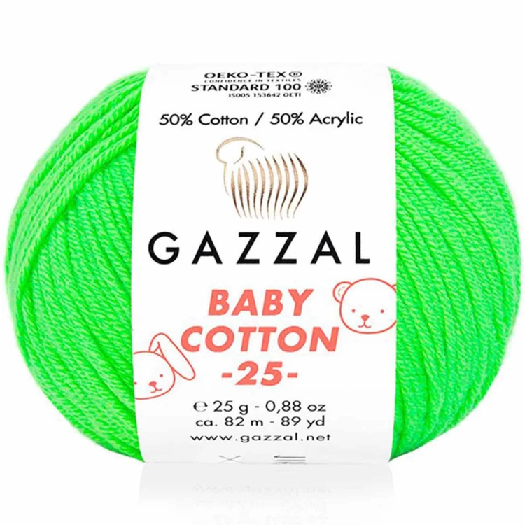 Włóczka Gazzal Baby Cotton 25 - 3427 seledynowy