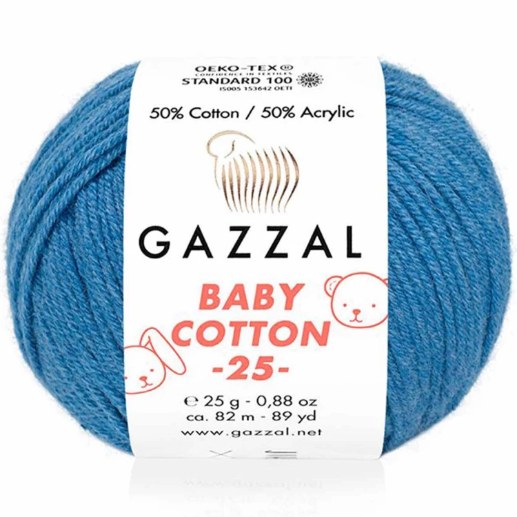 Włóczka Gazzal Baby Cotton 25 - 3431 dżinsowy
