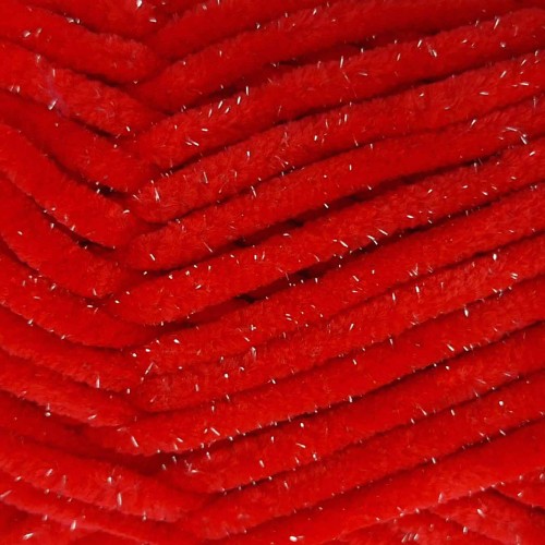 Włóczka Luna Art Baby Fox Glitter 820-08 czerwony