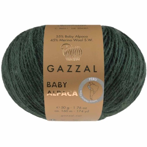 Włóczka Gazzal Baby Alpaca 46011 zgniła zieleń