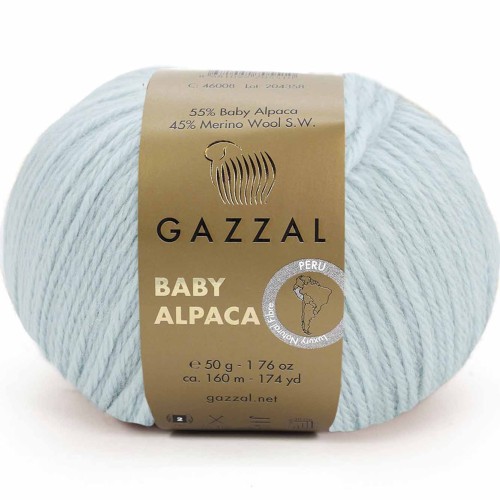 Włóczka Gazzal Baby Alpaca 46017 jasny szary