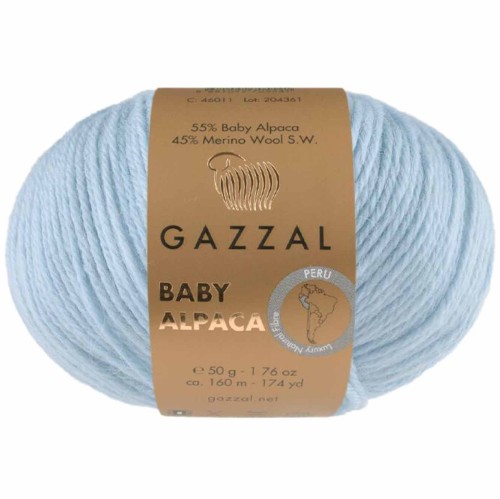 Włóczka Gazzal Baby Alpaca 46023 jasny niebieski