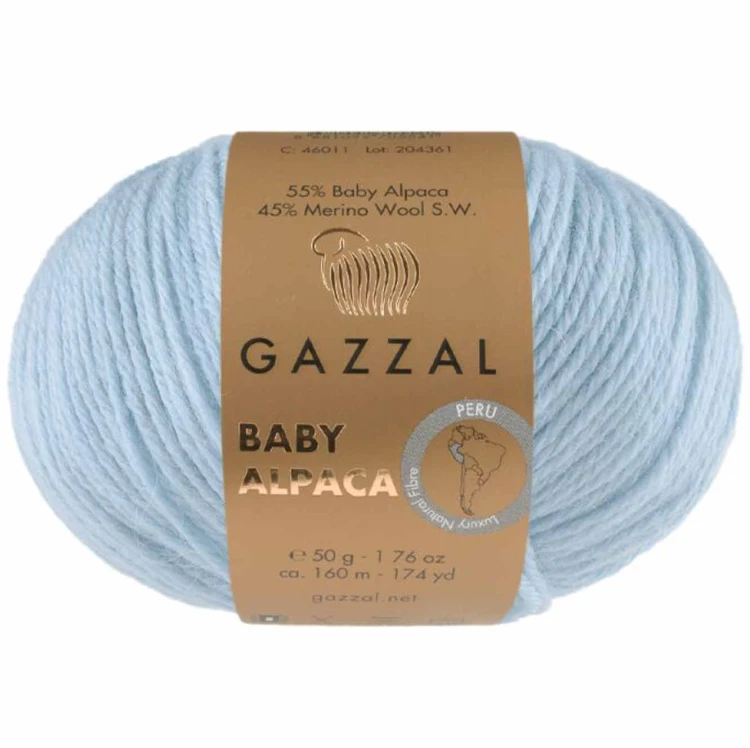 Włóczka Gazzal Baby Alpaca 46023 jasny niebieski