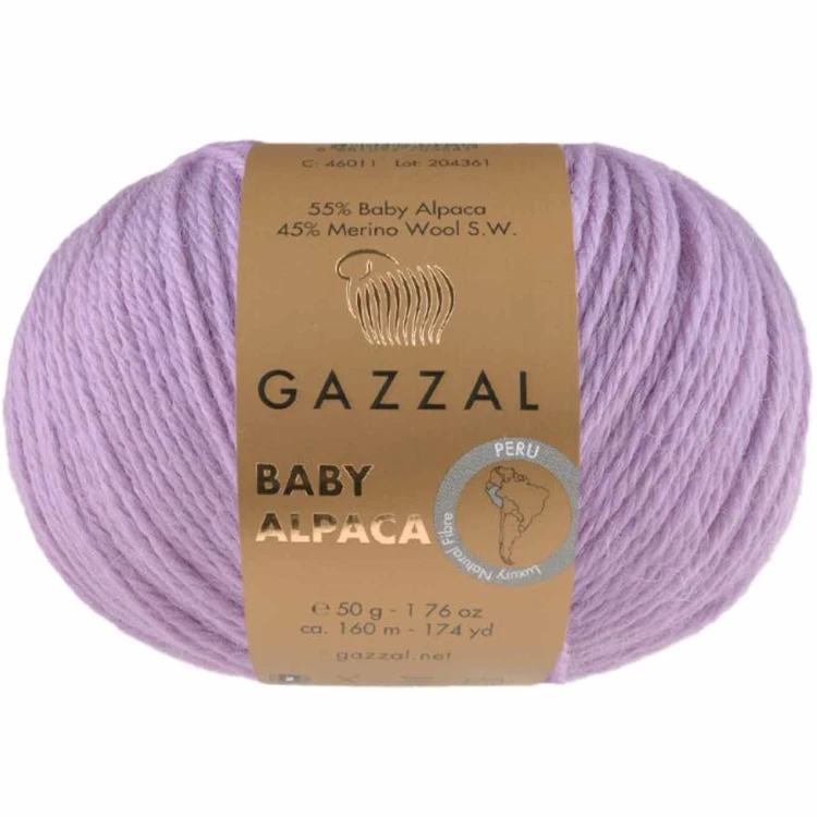 Włóczka Gazzal Baby Alpaca 46025 lawenda