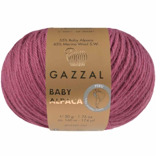 Włóczka Gazzal Baby Alpaca 46026 ciemny brudny róż