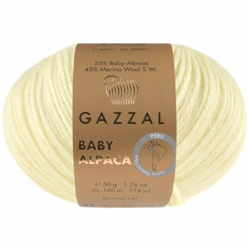 Włóczka Gazzal Baby Alpaca 46031 waniliowy