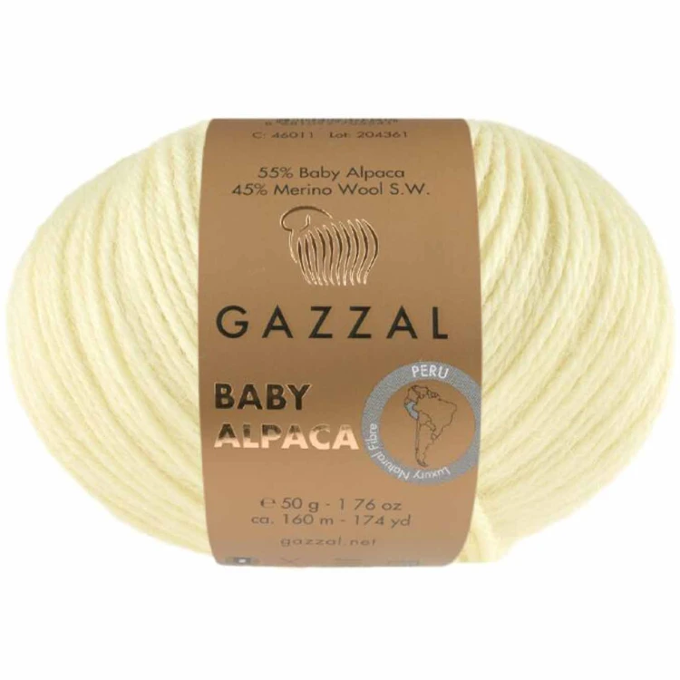 Włóczka Gazzal Baby Alpaca 46031 waniliowy