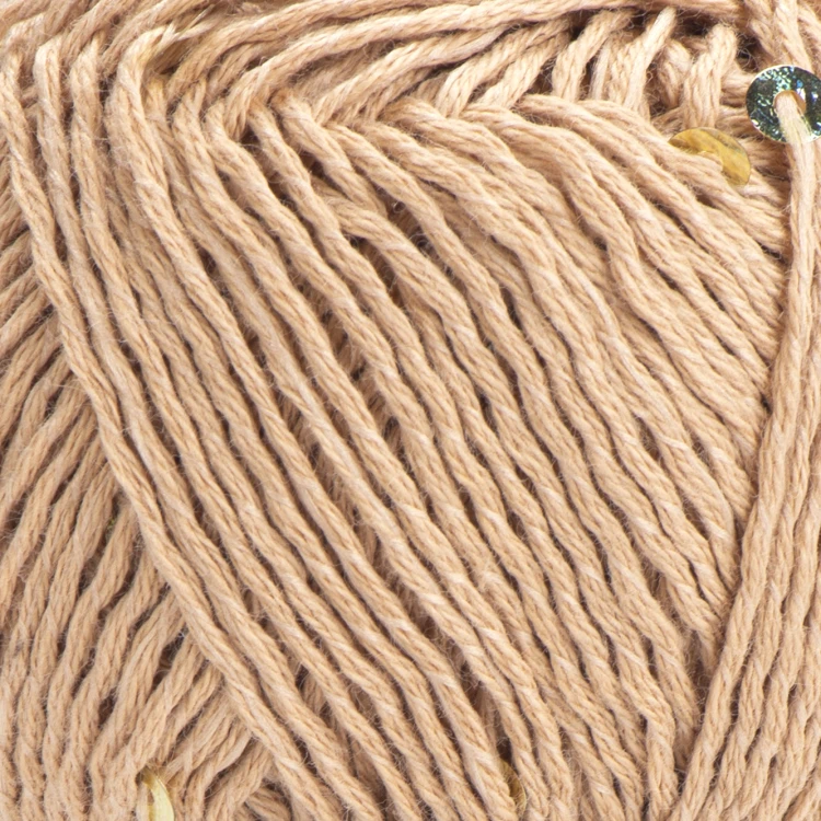 Włóczka YarnArt Cotton Gold Paillettes 7105 ciepły beżowy