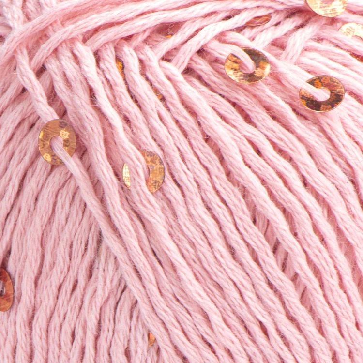 Włóczka YarnArt Cotton Gold Paillettes 7108 brudny róż