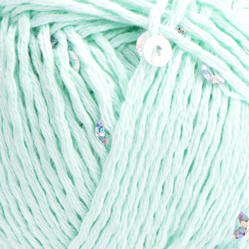 Włóczka YarnArt Cotton Gold Paillettes 7112 miętowy