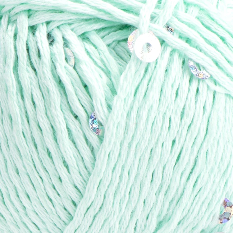 Włóczka YarnArt Cotton Gold Paillettes 7112 miętowy