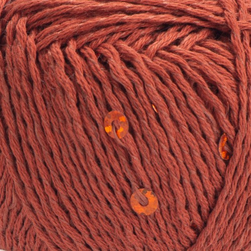 Włóczka YarnArt Cotton Gold Paillettes 7117 ceglany