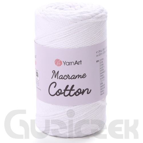 Sznurek YarnArt macrame cotton 751 biały