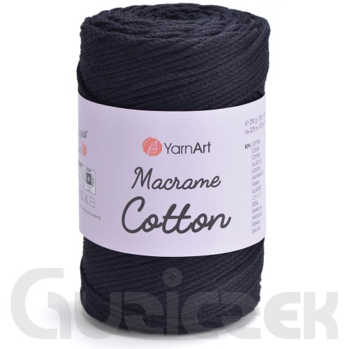 Sznurek YarnArt macrame cotton 750 czarny