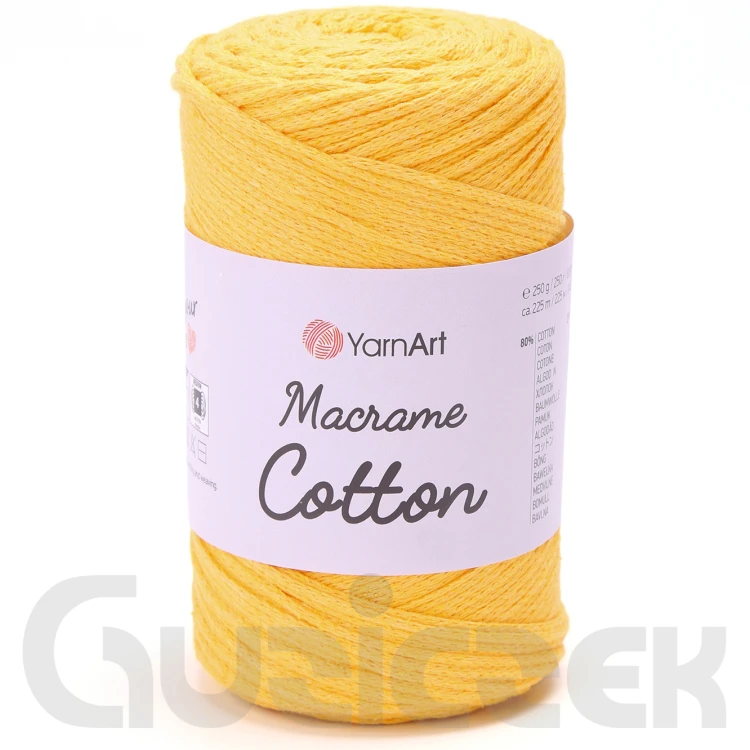 Sznurek YarnArt macrame cotton 764 żółty