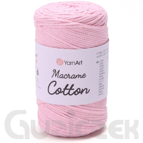 Sznurek YarnArt macrame cotton 762 jasny różowy