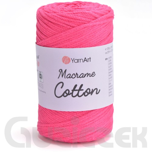 Sznurek YarnArt macrame cotton 803 noenowy różowy