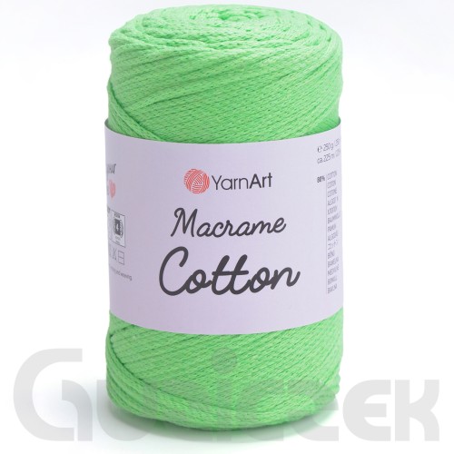 Sznurek YarnArt macrame cotton 802 neonowy zielony