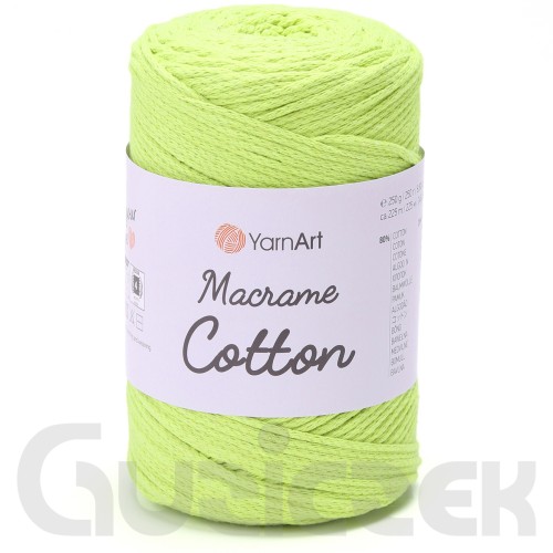 Sznurek YarnArt macrame cotton 801 neonowy żółty