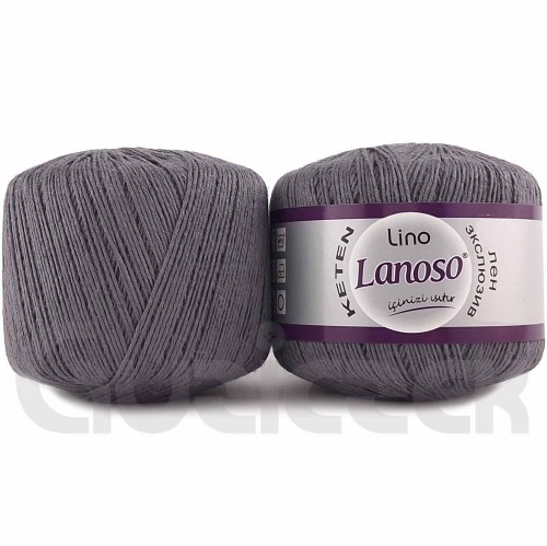 Włóczka Lanoso Lino 953 grafitowy