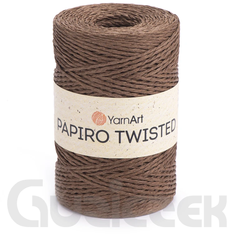 Rafia YarnArt Papiro Twisted 1316 brązowy
