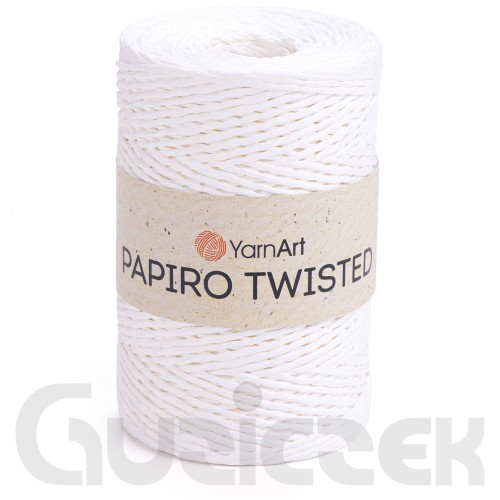 Rafia YarnArt Papiro Twisted 1311 biały