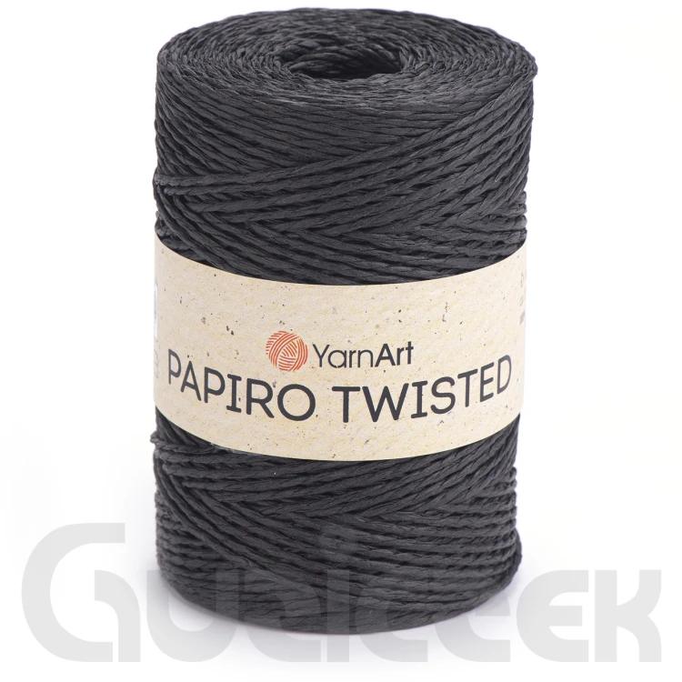 Rafia YarnArt Papiro Twisted 1309 czarny