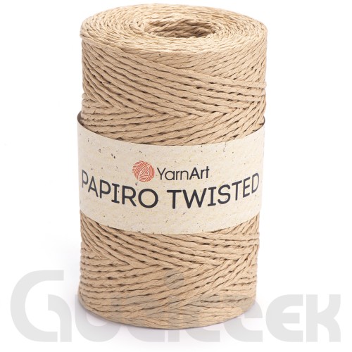 Rafia YarnArt Papiro Twisted 1302 beżowy