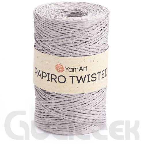 Rafia YarnArt Papiro Twisted 1301 szary