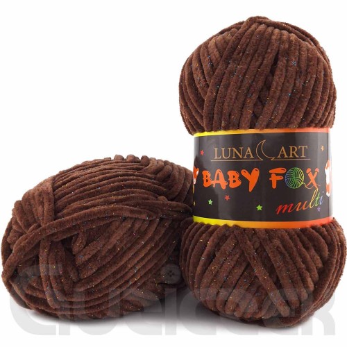 Włóczka Luna Art Baby Fox Multi 810-02 brązowy