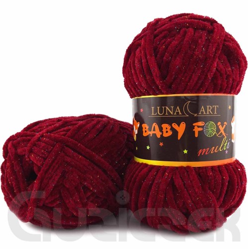 Włóczka Luna Art Baby Fox Multi 810-06 ciemny czerwony