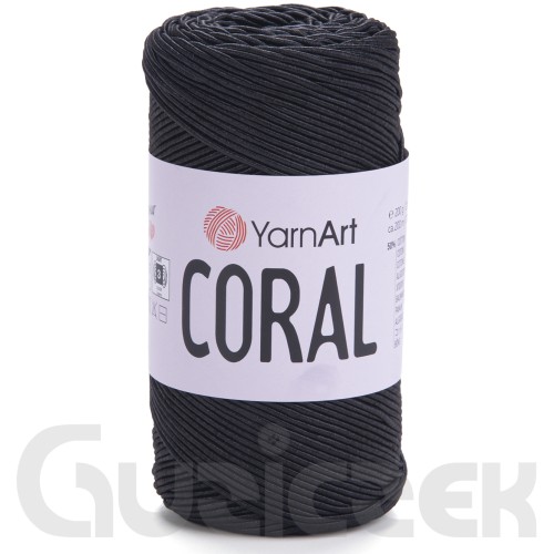 Sznurek YarnArt Coral 1902 czarny