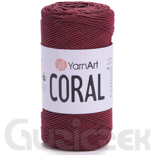 Sznurek YarnArt Coral 1909 bordowy