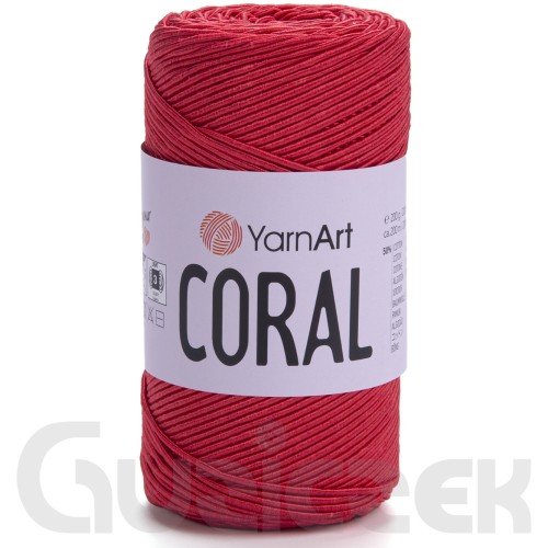 Sznurek YarnArt Coral 1907 czerwony